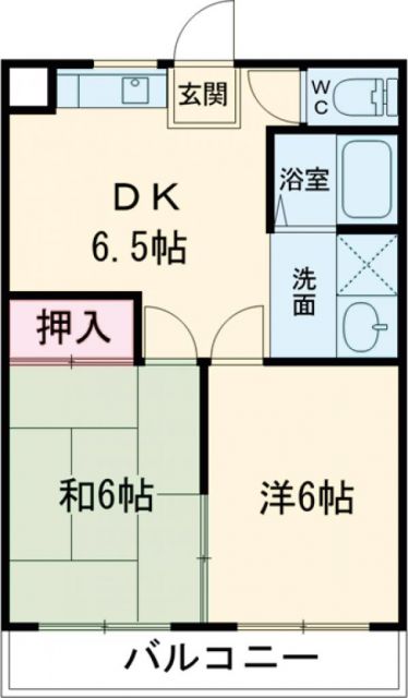 津市桜田町のアパートの間取り