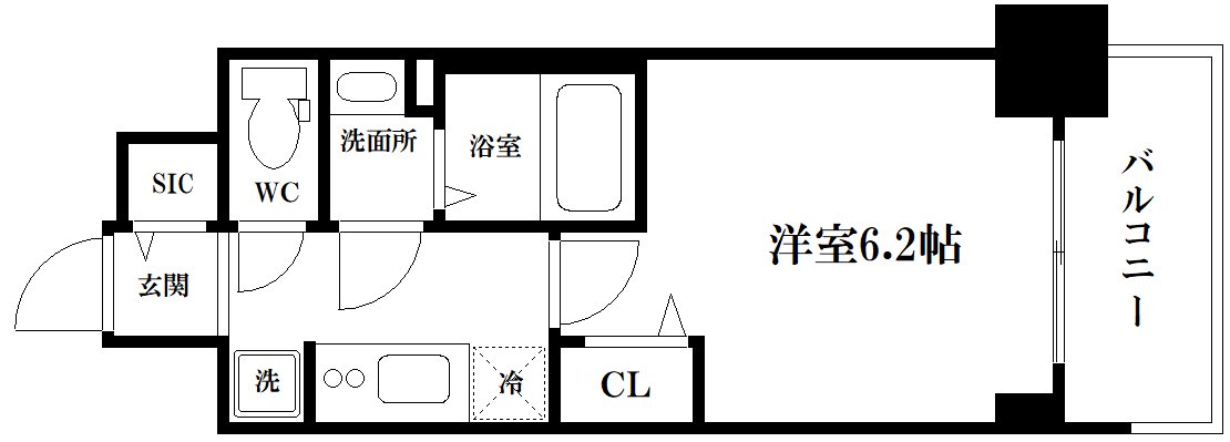 プレサンス堺筋本町ディスティニーの間取り