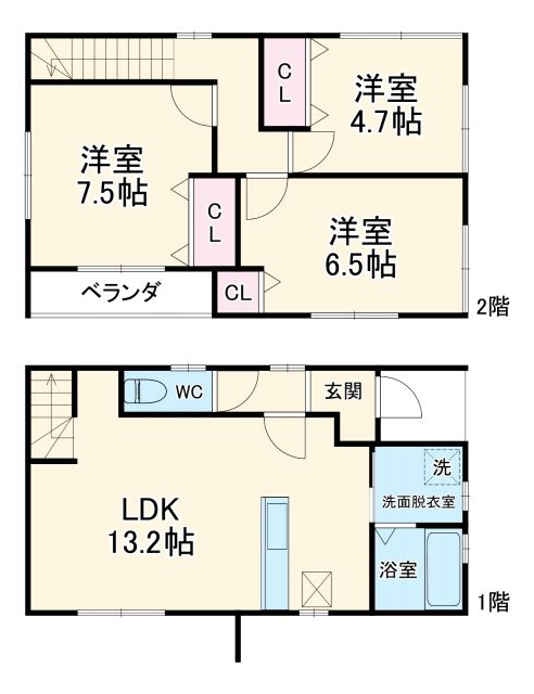 オランジュベールの間取り