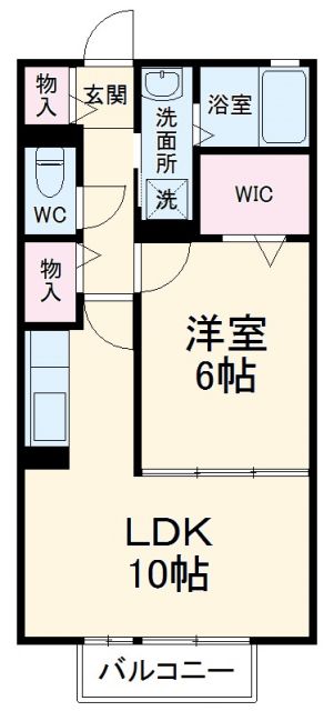 海部郡蟹江町源氏のアパートの間取り