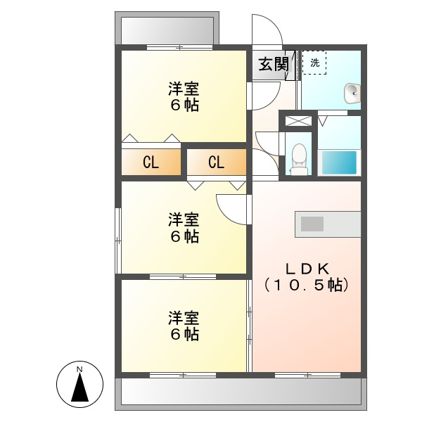 アムール松倉の間取り