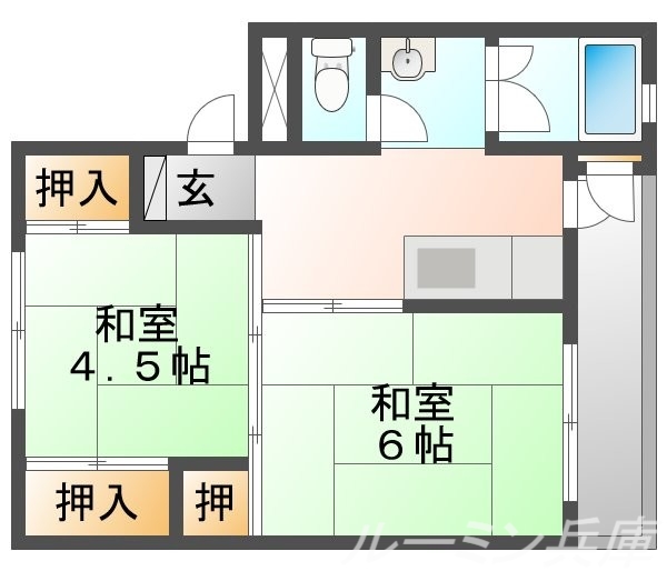 ビレッジハウス小坂（Ｇ）の間取り