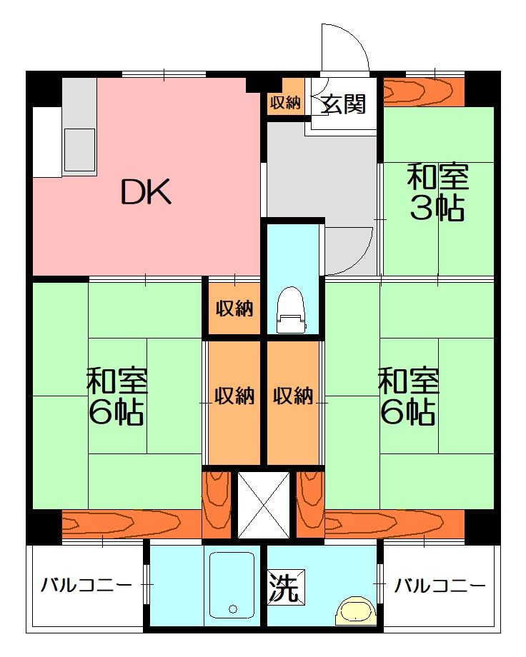 鎌倉市手広のマンションの間取り