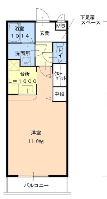 和歌山市中之島のアパートの間取り