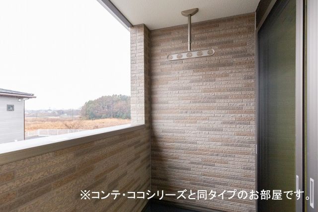 【名古屋市中川区大山町のアパートのバルコニー】