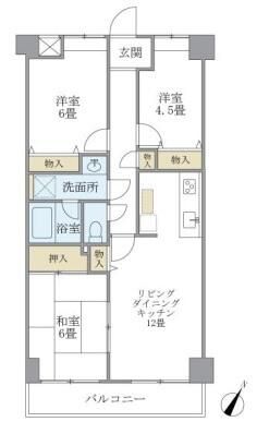 大田区田園調布本町のマンションの間取り