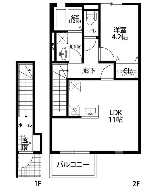 【デュラ・カーサ ラフィネ1の間取り】