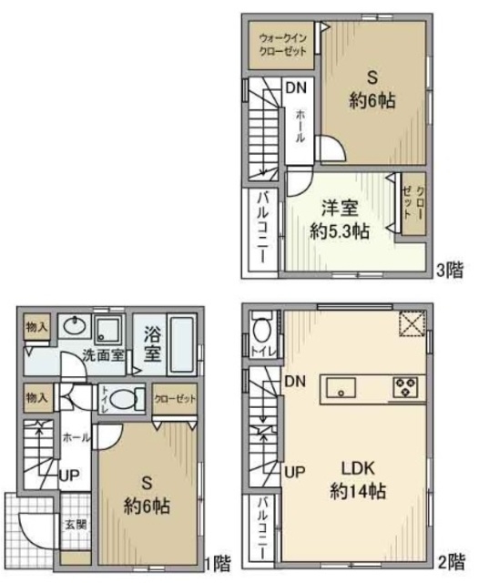 上小町戸建の間取り