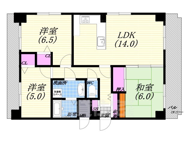 エクセレント甲子園10番館の間取り