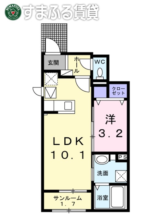 パークサイド針崎　壱番館の間取り