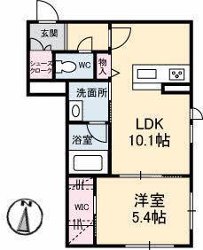 シャーメゾン　ラ　メールの間取り