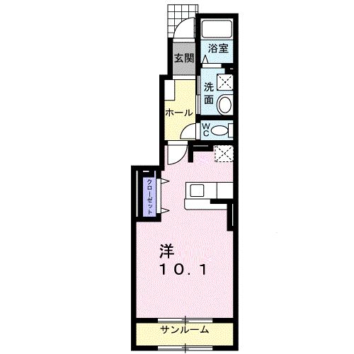 コンドミニアム　さくら　Ａの間取り