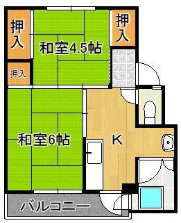 ビレッジハウス畑１号棟の間取り