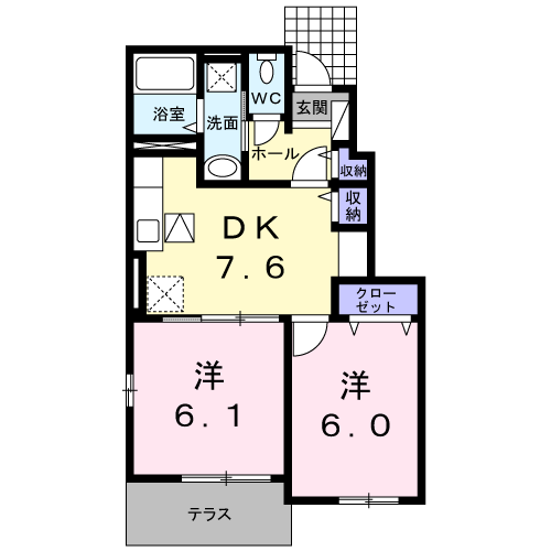 阿蘇郡南阿蘇村大字立野のアパートの間取り