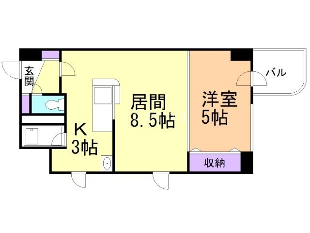 コトン大通中央の間取り