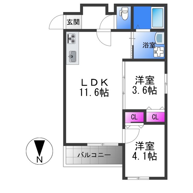 EST高見ノ里の間取り