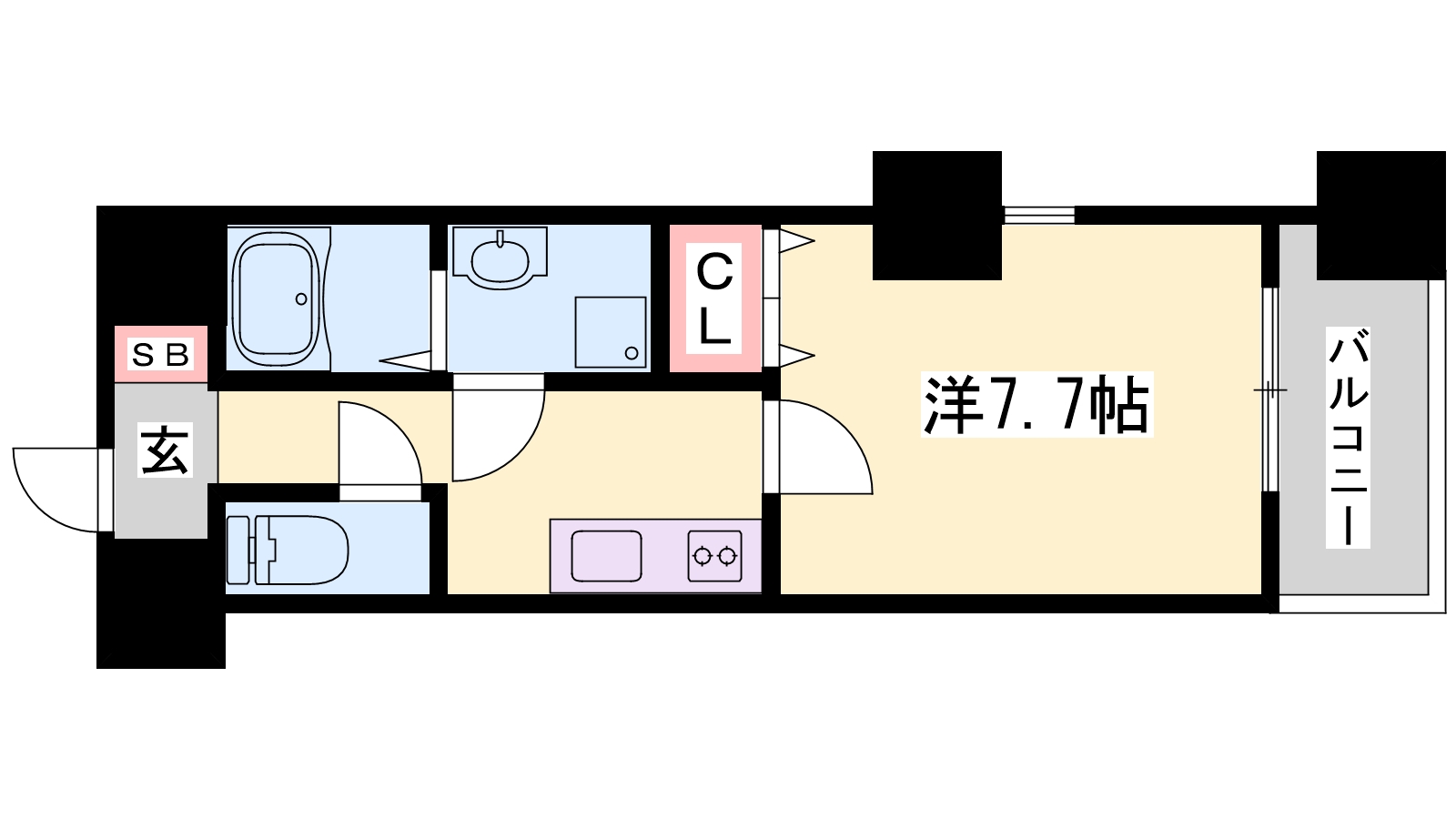 姫路市南町のマンションの間取り