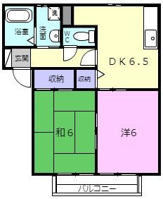 伊賀市服部町のアパートの間取り