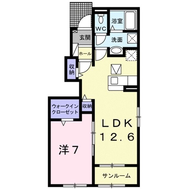 府中市高木町のアパートの間取り