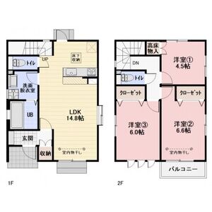 【片場白山99戸建賃貸住宅の間取り】