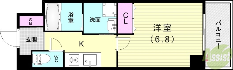 リブネスコート西宮鳴尾の間取り