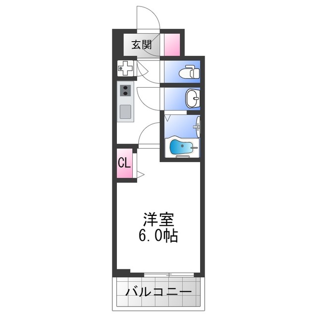 レジュールアッシュOSAKA新深江の間取り