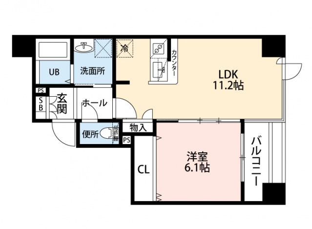 ベリーノ中央通りの間取り