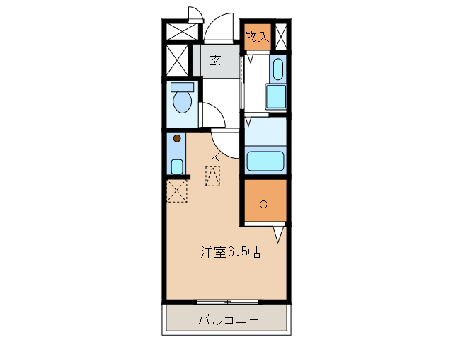 関市小屋名のマンションの間取り