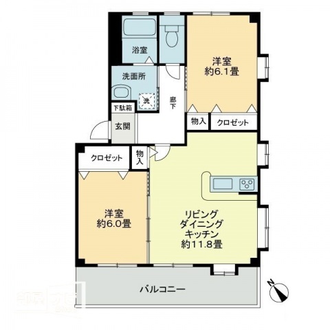 フォブール津森Ｄの間取り