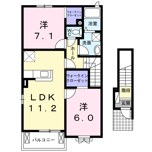 ソレイユ　オオサキの間取り