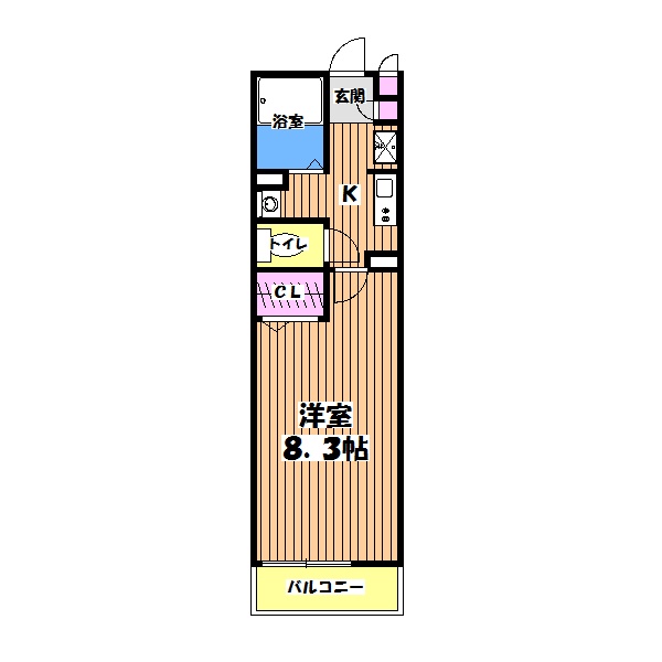 八王子市松木のマンションの間取り