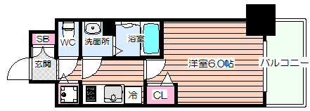 プレサンス江戸堀の間取り