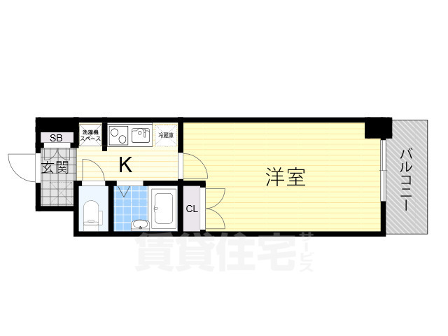 大阪市浪速区日本橋のマンションの間取り