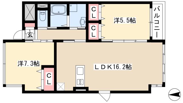 リュミエール高柳の間取り