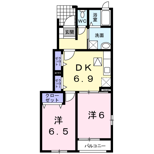 【サンライズ四十田の間取り】