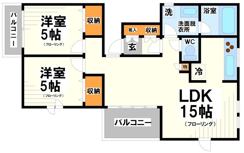 調布市柴崎のマンションの間取り