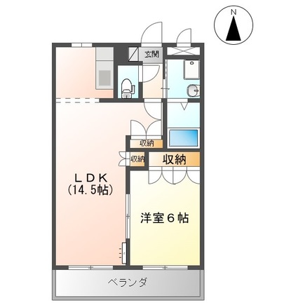 出雲市稲岡町のアパートの間取り