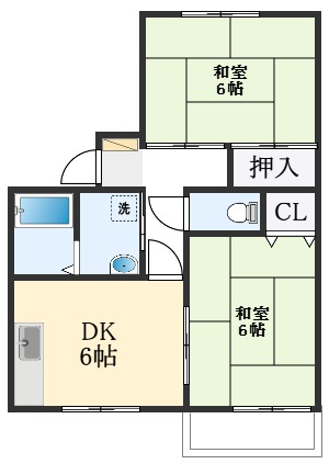 羽曳野市島泉のアパートの間取り