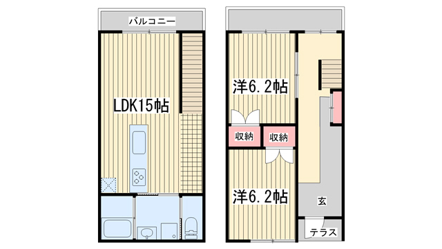 ＶＩＬＬＡＤ’ＥＳＴＥ京都下鴨の間取り