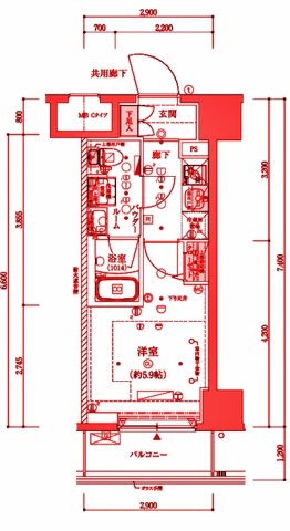 メインステージ横濱関内の間取り