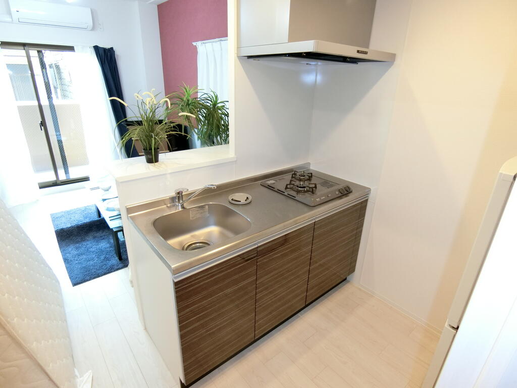 キッチン　モデルルームのお部屋です、家具は付きませんのでご注意ください