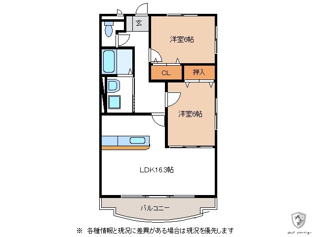 可児市 3階建 築19年の間取り写真