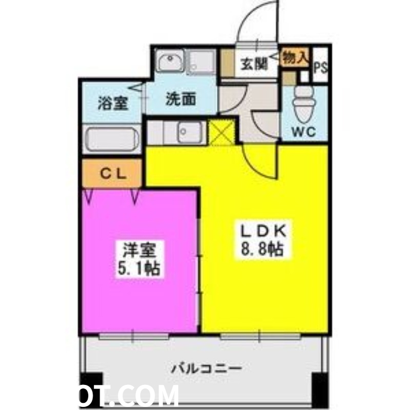 ＪＲ鹿児島本線 竹下駅 徒歩10分 9階建 築19年の間取り写真