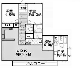 フォーシーズンズ芦屋の間取り