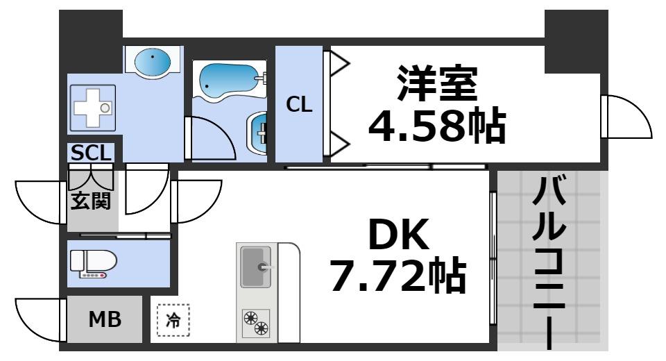 プレジオ難波ASIANの間取り