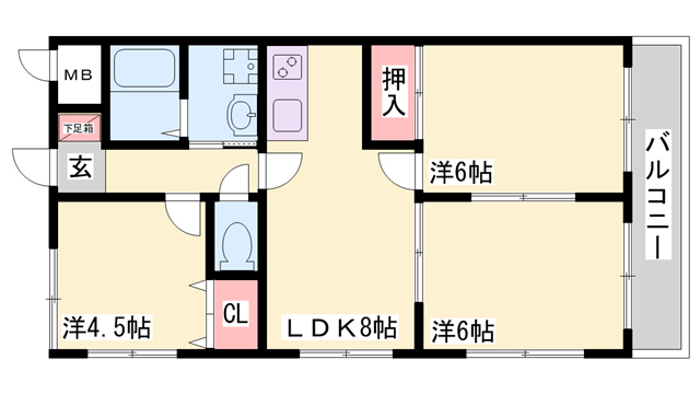 プラーフ夢野の間取り