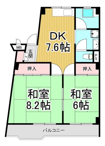 翠光ハイツの間取り