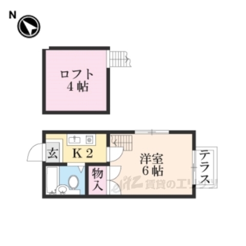 大津市一里山のアパートの間取り