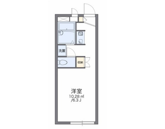 【岡山市北区撫川のアパートの間取り】