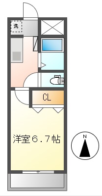 前橋市朝日町のマンションの間取り